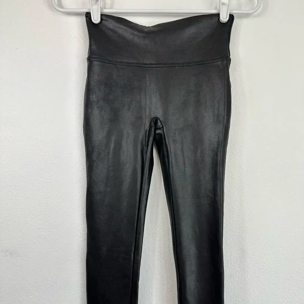 Spanx Faux Leather Leggings Black XS Concert Grunge